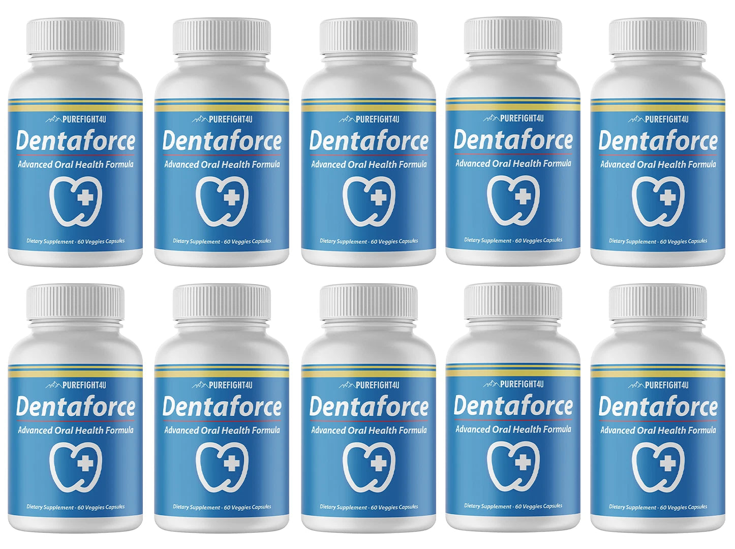 DentaForce Teeth & Gum Supplement - 10 Bottles 600 Capsules