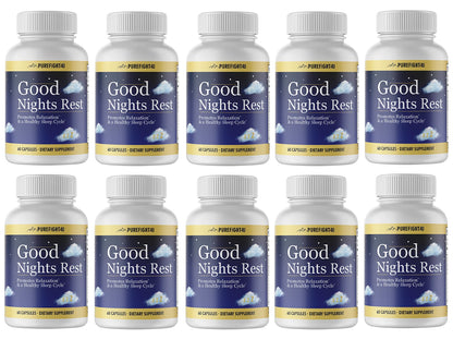 Good Night Rest Promotes Relaxation & Healthy Sleep Cycle-10Bottles-600 Capsules