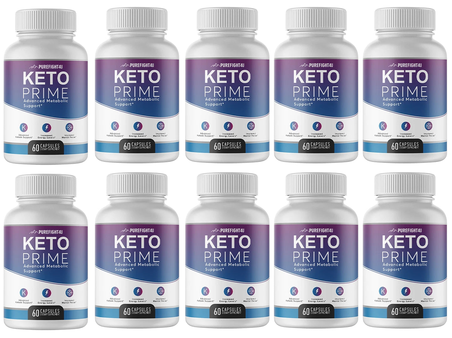 Keto Prime - Advanced Metabolic Support 10 Bottles 600 Capsules