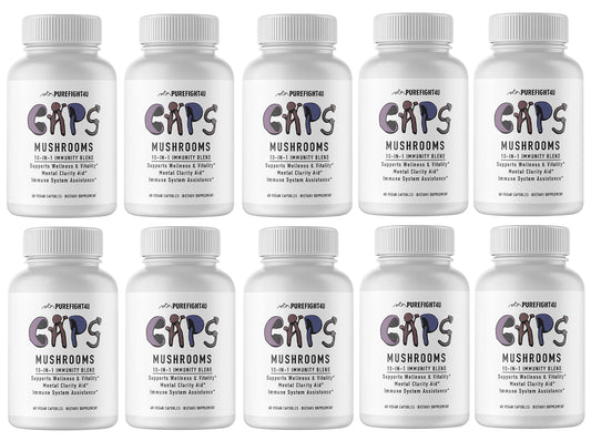 CAPS Mushroom 10-in-1 Immunity Blend 10 Bottles 600 Capsules