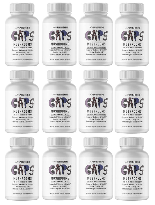 CAPS Mushroom 10-in-1 Immunity Blend 12 Bottles 720 Capsules