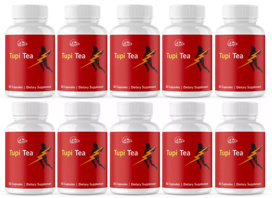 Tupi Tea Dietary Supplement - 10 Bottles 600 Capsules