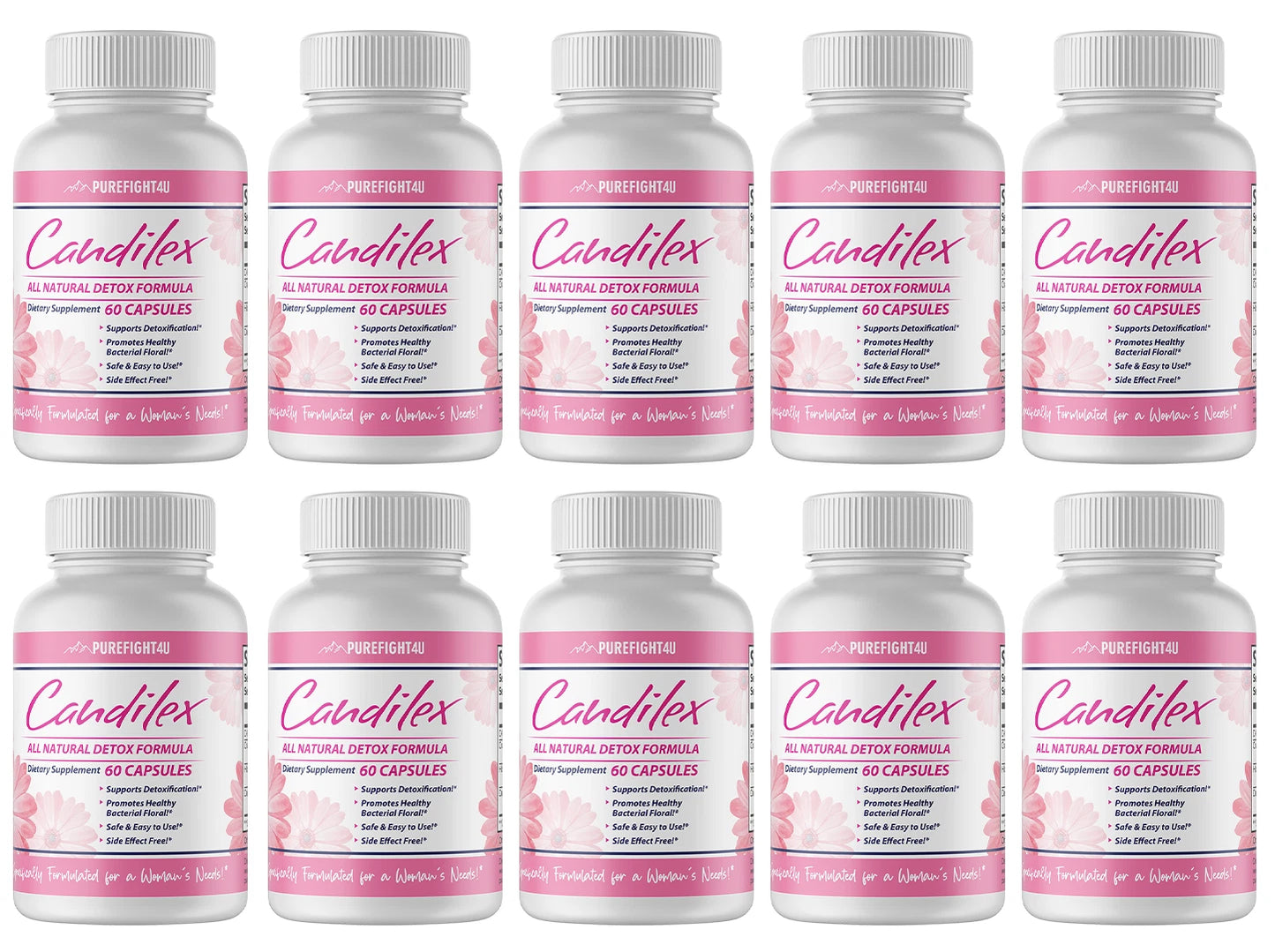 Candilex All Natural Detox Formula 10 Bottles 600 Capsules