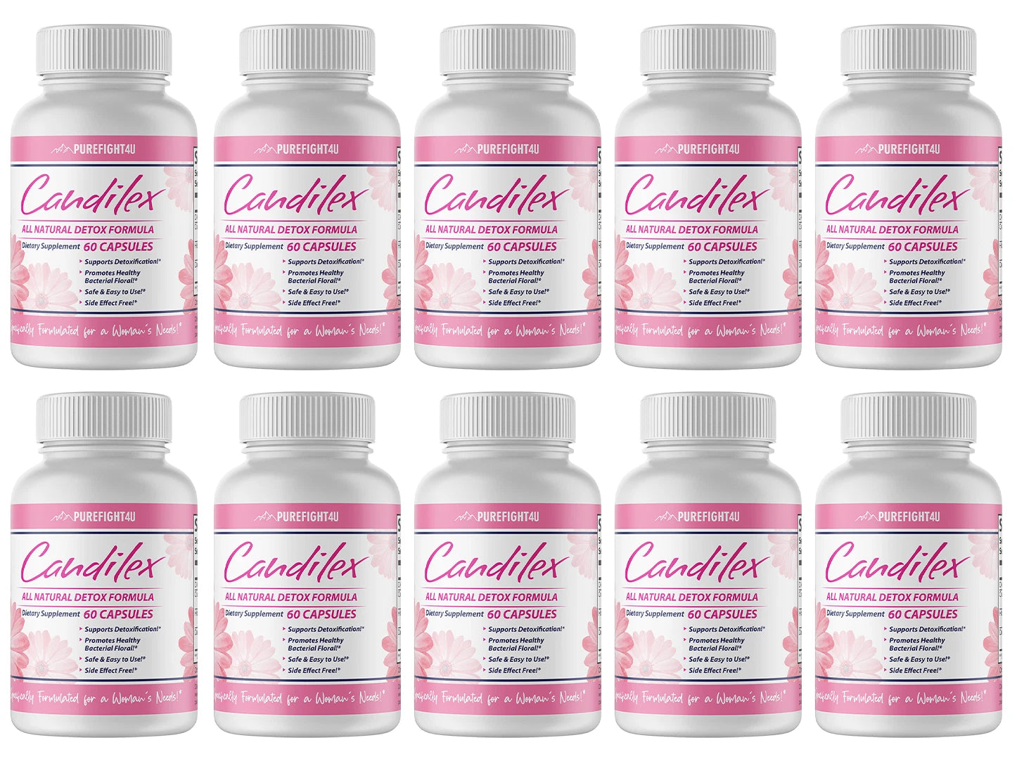 Candilex All Natural Detox Formula 10 Bottles 600 Capsules