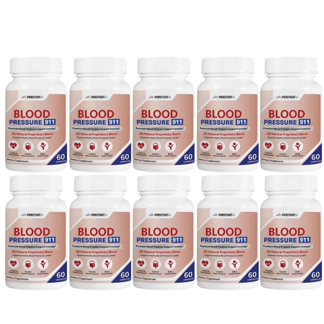 Blood Pressure 911 Premium Blood Pressure Support - 10 Bottles 600 Capsules