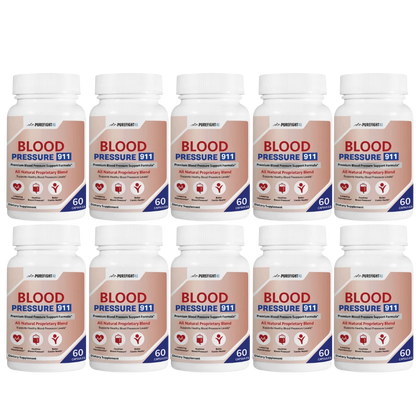 Blood Pressure 911 Premium Blood Pressure Support - 10 Bottles 600 Capsules