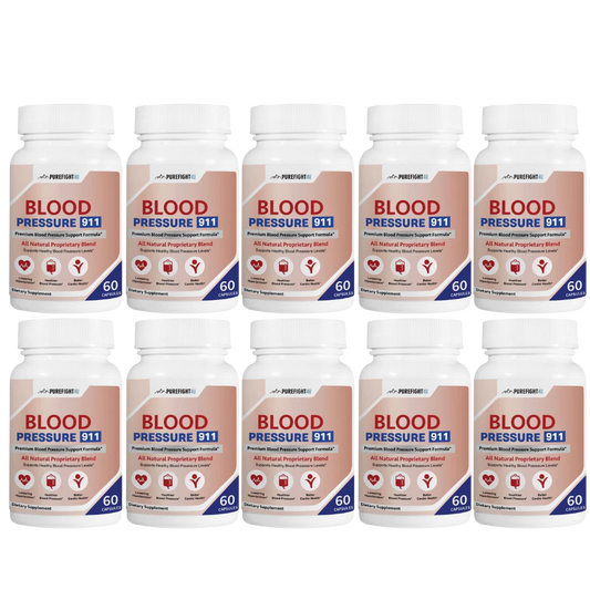 Blood Pressure 911 Premium Blood Pressure Support - 10 Bottles 600 Capsules
