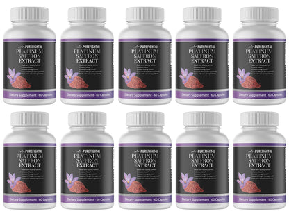 Platinum Saffron Extract - 10 Bottles 600 Capsules