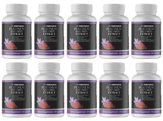 Platinum Saffron Extract - 10 Bottles 600 Capsules