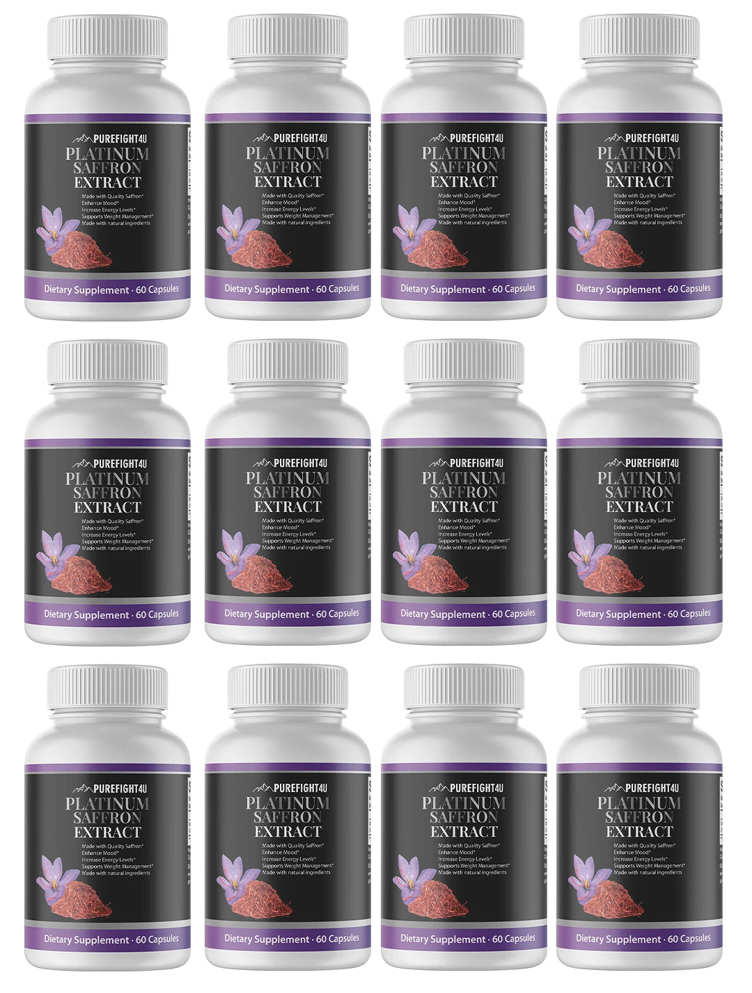 Platinum Saffron Extract - 12 Bottles 720 Capsules