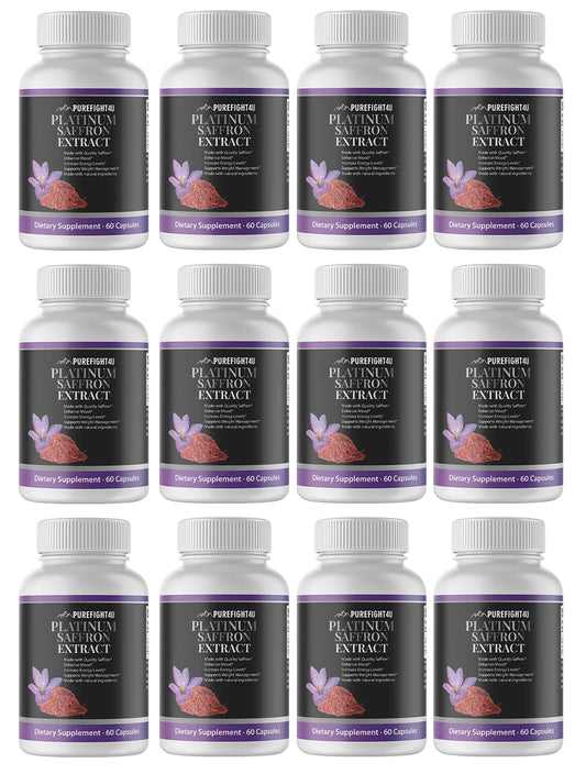 Platinum Saffron Extract - 12 Bottles 720 Capsules