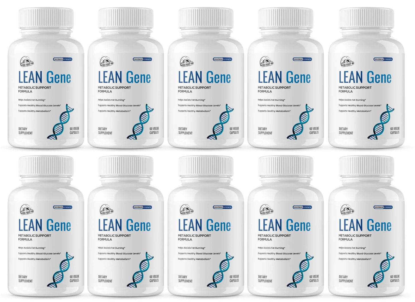 Lean Gene Metabolic Weight Loss Support Supplement - 10 Bottles 600 Capsules