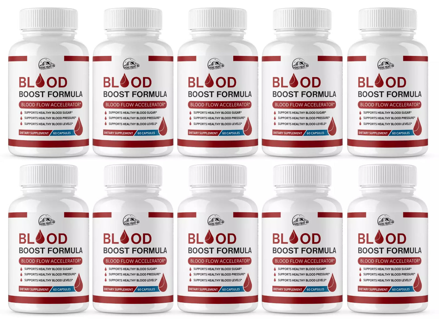 Blood Boost Formula Blood Flow Accelerator 10 Bottles 600 Capsules