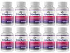Elderberry Capsules 600mg Immune System Support - 10 Bottles 600 Capsules