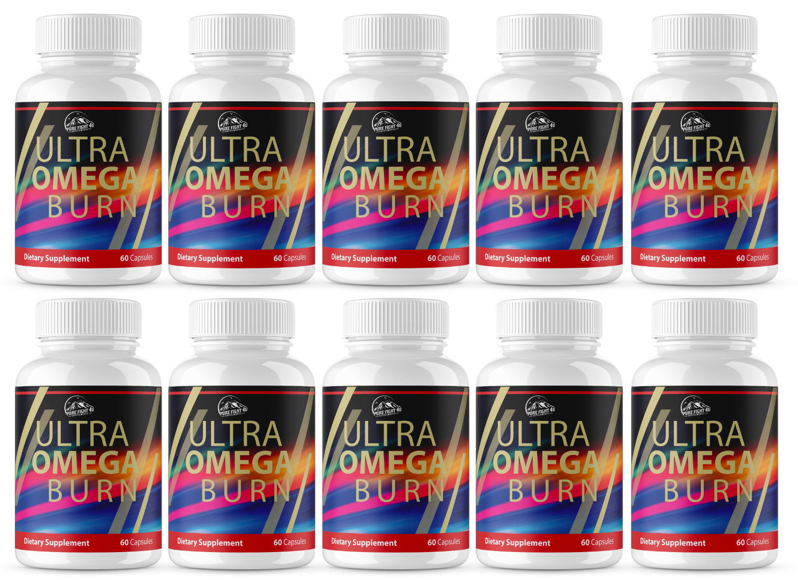 Ultra Omega Burn Dietary Supplement - 10 Bottles 600 Capsules