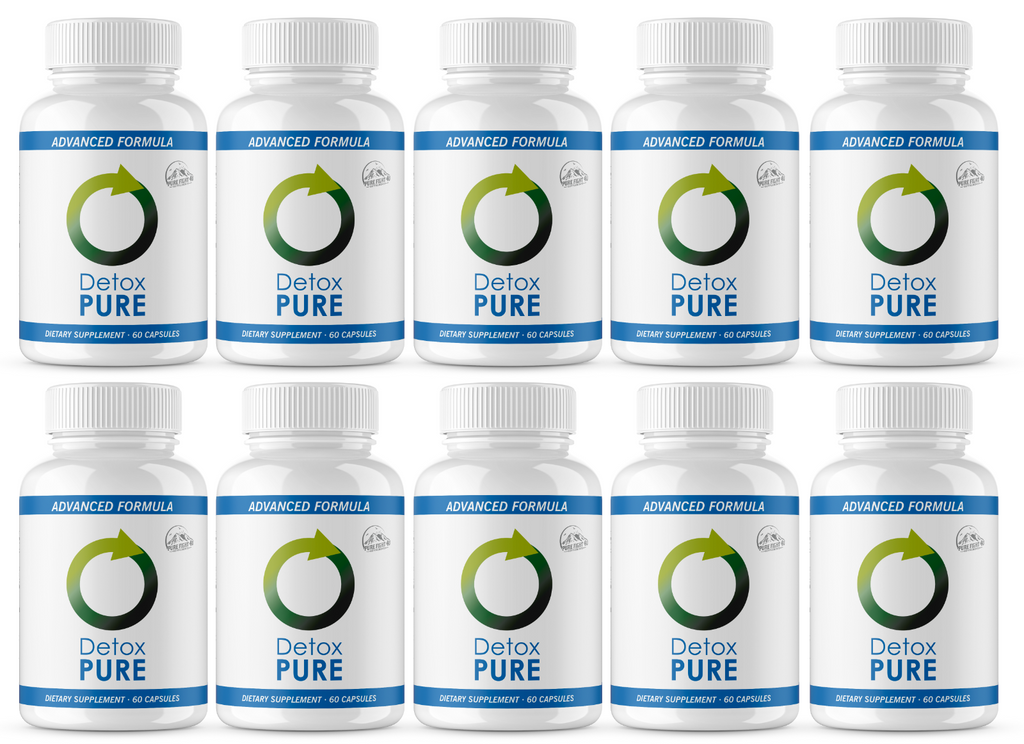 Pure Powder Detox Pure Advanced Formula Dietary Supplement - 10 Bottles 600 Capsul ...