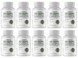 100% Organic Chlorella Capsules 500mg - 10 Bottles 600 Capsules