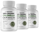 100% Organic Chlorella Capsules 500mg - 3 Bottles 180 Capsules