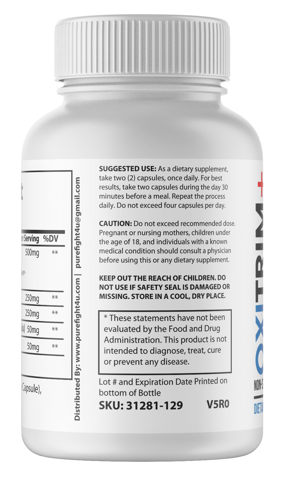 OXITRIM+ Dietary Supplement 10 Bottles 600 Capsules