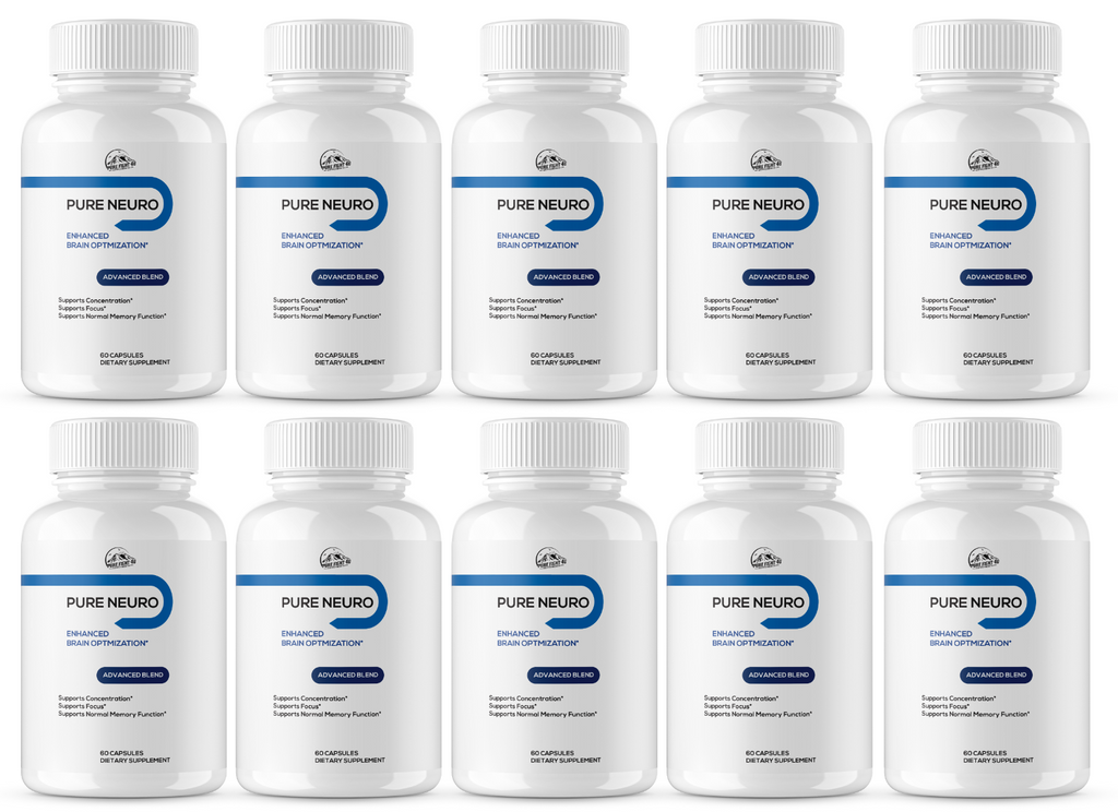 Pure Neuro Enhance Brain Optimization 10 Bottles 600 Capsules
