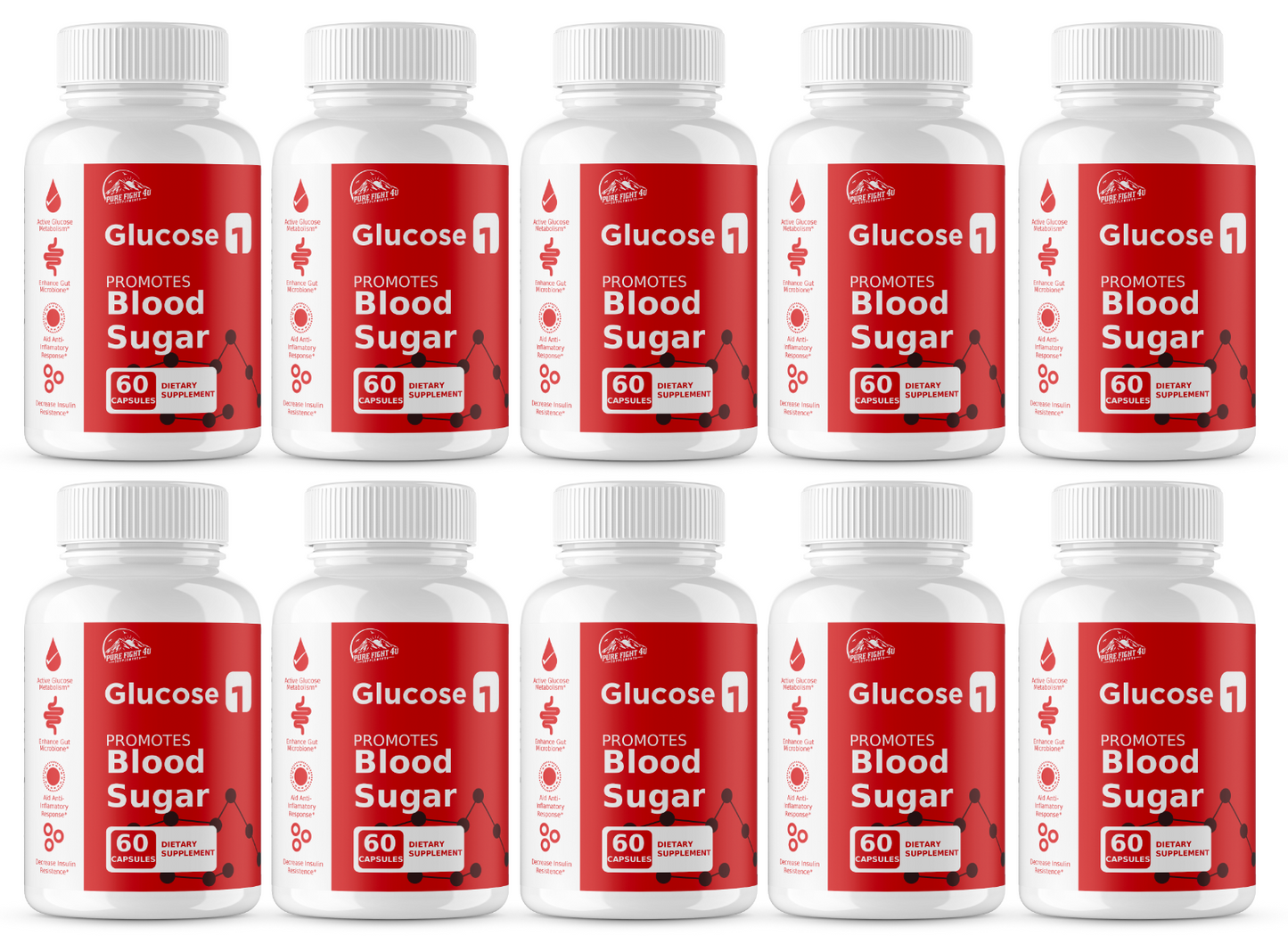 Glucose 1 Dietary Supplement 10 Bottles 600 Capsules
