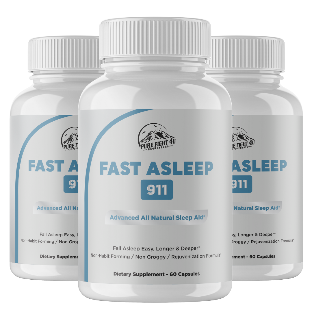 Fast Asleep 911 - Advanced All Natural Sleep Aid - 3 Bottles 180 Capsu ...