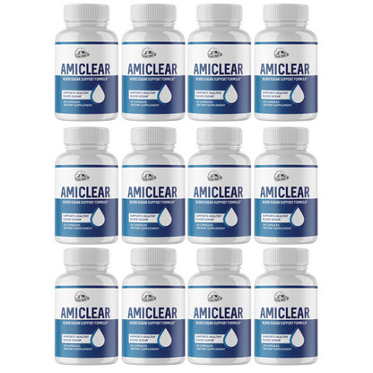 AMICLEAR Blood Sugar Support Supplement Formula - 12 Bottles 720 Capsules