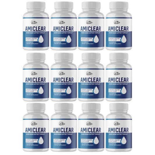 AMICLEAR Blood Sugar Support Supplement Formula - 12 Bottles 720 Capsules