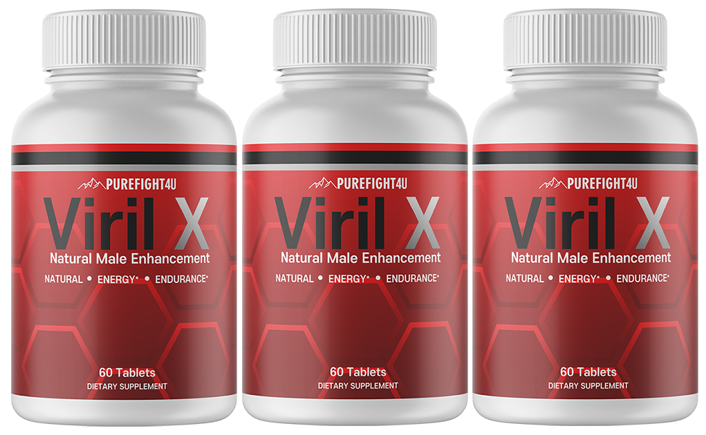Viril X Dietary Supplement, Natural Male Enhancement, 3 Bottles 60 Tablets