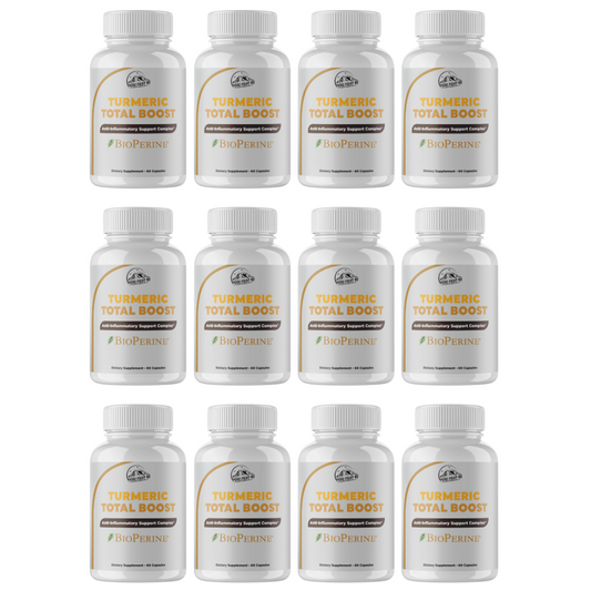 Turmeric Total Boost Anti-Inflammatory Support Complex 12 Bottles 720 Capsules