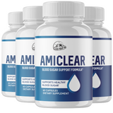 AMICLEAR Blood Sugar Support Supplement Formula - 4 Bottles 240 Capsules