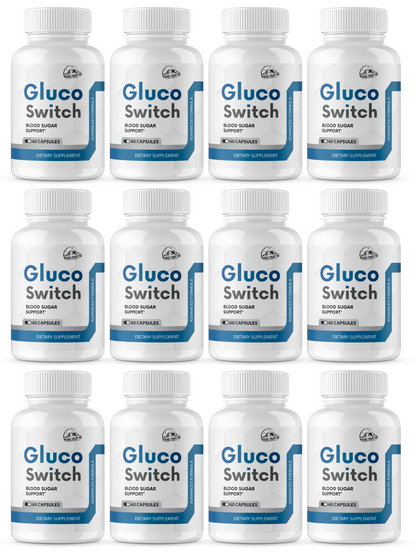 Gluco Switch Blood Sugar Support 12 Bottles 720 Capsules