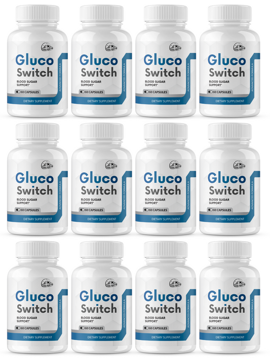 Gluco Switch Blood Sugar Support 12 Bottles 720 Capsules