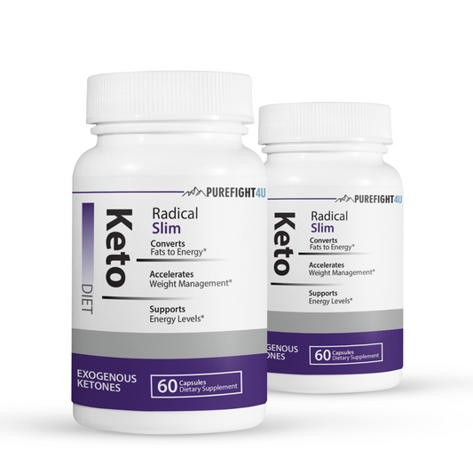 Keto Diet Radical Slim Exogenous Ketones 2 Bottles 120 Capsules