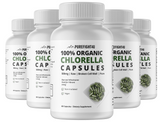 100% Organic Chlorella Capsules 500mg - 5 Bottles 300 Capsules