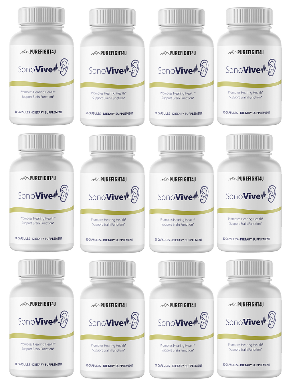 Sonovive Capsules Hearing Supplement 12 Bottles 720 Capsules