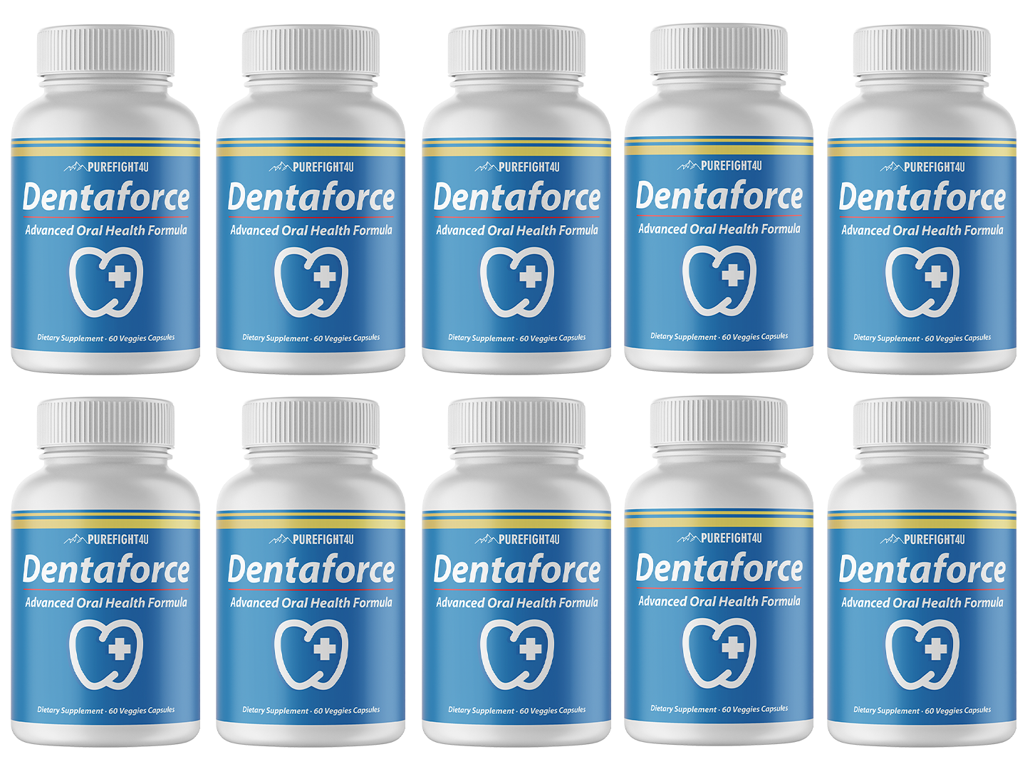 DentaForce Teeth & Gum Supplement - 10 Bottles 600 Capsules