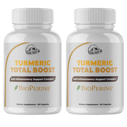 Turmeric Total Boost Anti-Inflammatory Support Complex 2 Bottles 120 Capsules