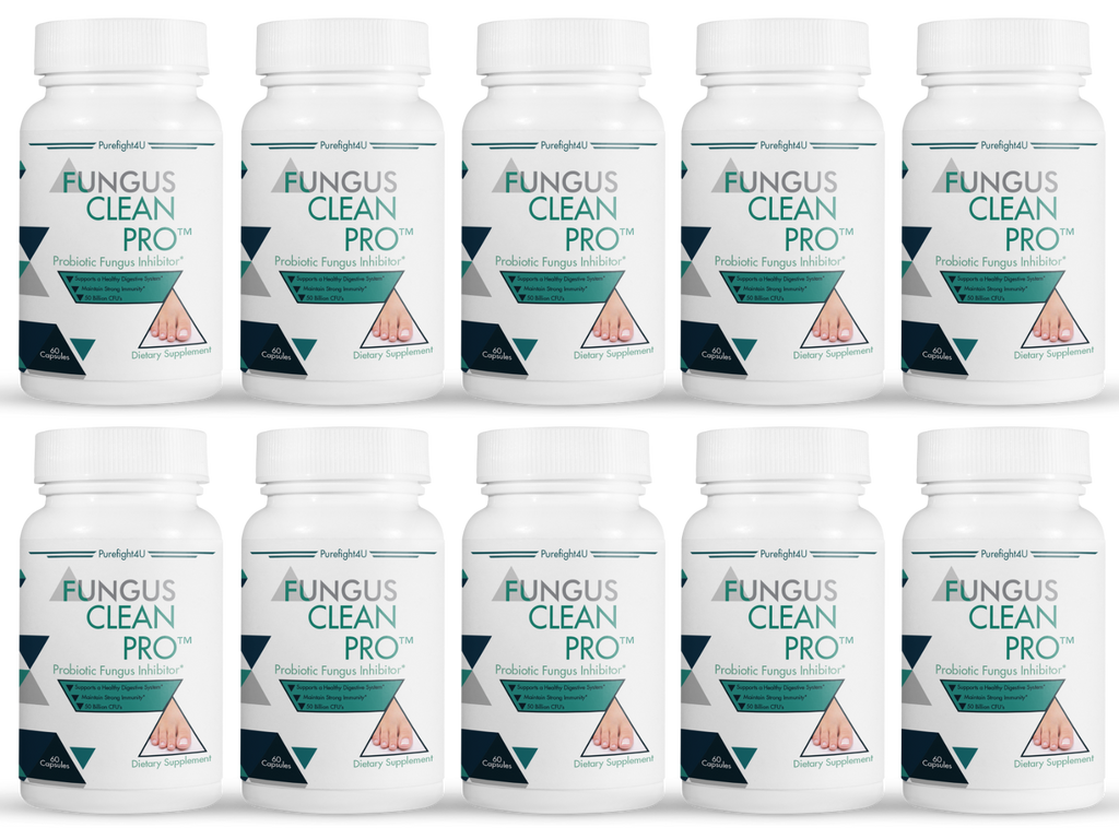FUNGUS CLEAN PRO Toenail Care - 10 Bottles 600 Vegetarian Capsules
