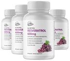 Resveratrol 600mg Dietary Supplement - 4 Bottles 240 Capsules