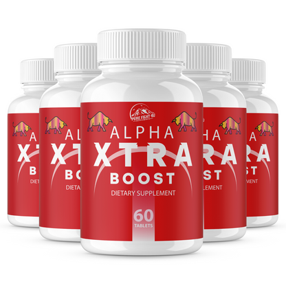 Alpha Xtra Boost Dietary Supplement for Energy, Stamina & Vitality 5 Bottles 300 Tablets