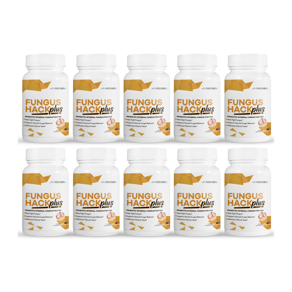 Fungus Hack Plus Probiotic Internal Fungus Fighter- 10 Bottles - 600 capsules