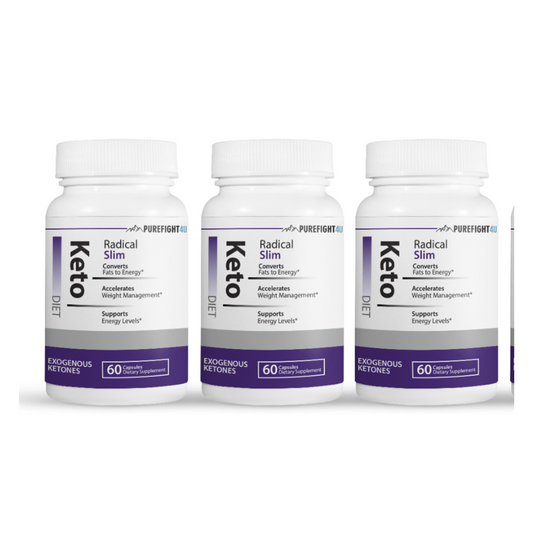 Keto Diet Radical Slim Exogenous Ketones 12 Bottles 720 Capsules