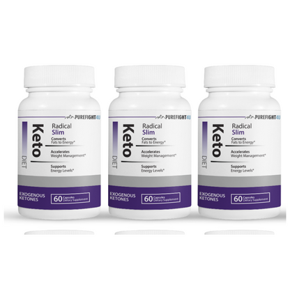 Keto Diet Radical Slim Exogenous Ketones 10 Bottles 600 Capsules