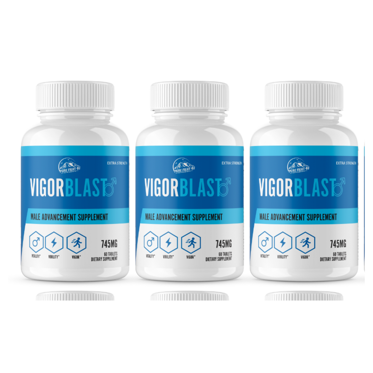 Vigor Blast Male Advancement for Strength, Endurance, & Vitality 12 Bottles 720 Tablets