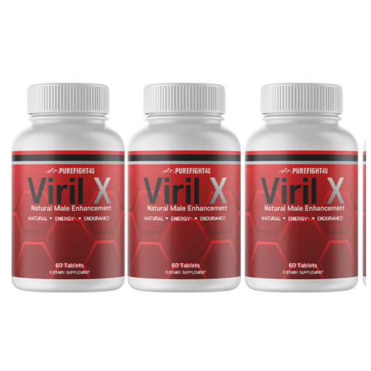 Viril X Dietary Supplement, Natural Male Enhancement, 3 Bottles 60 Tablets