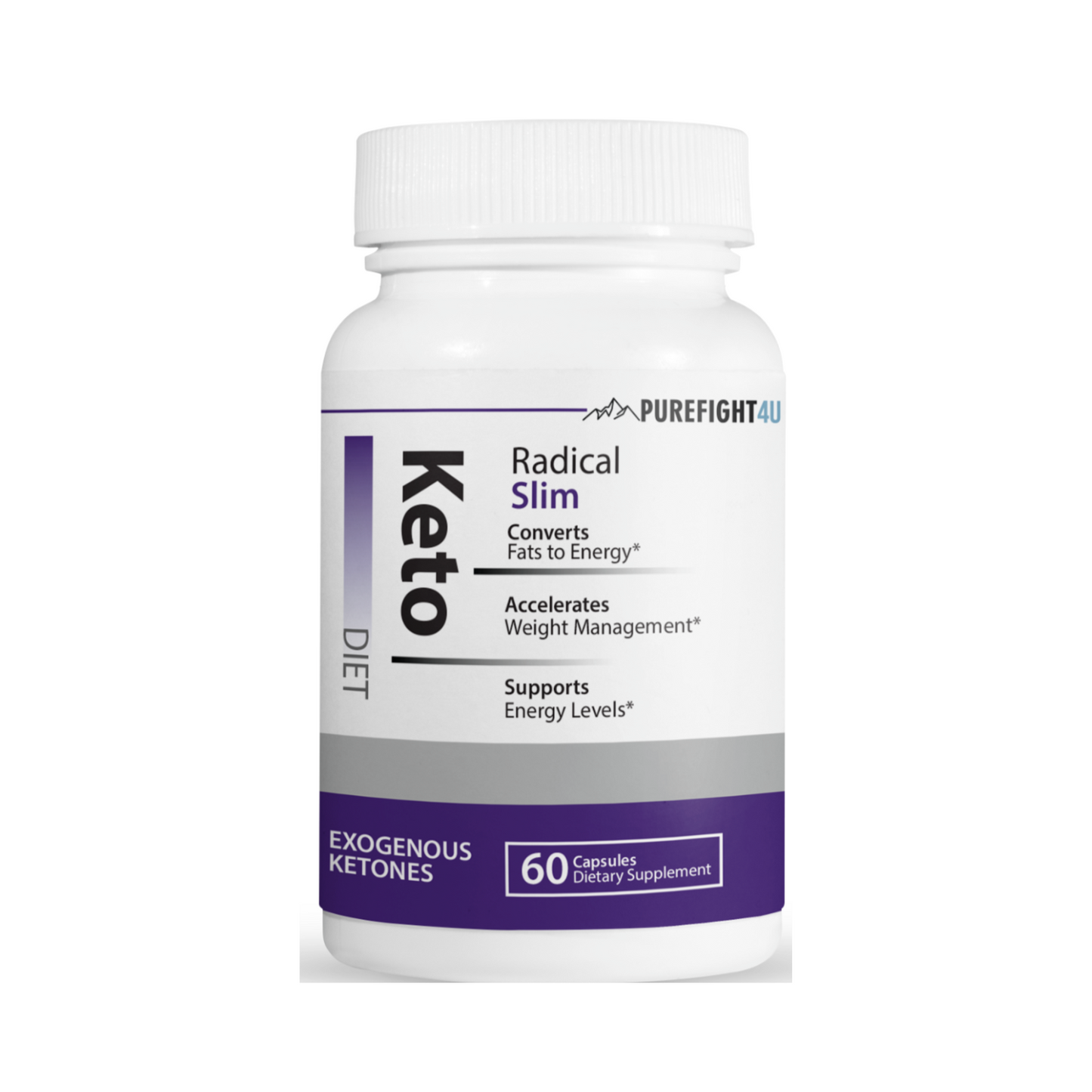 Keto Diet Radical Slim Exogenous Ketones 60 Capsules